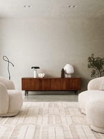 Elegante sofá de dos plazas Boucle con mechones estilo europeo contemporáneo para apartamento sala de estar o vestíbulo del Hotel Venta caliente