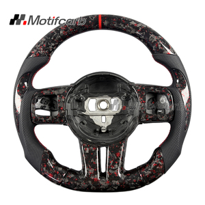 Volante de coche de fibra de carbono forjado rojo personalizado para Jeep Grand Cherokee SRT8 y Chrysler 300 SRT8 2011 2012 2013 2014 2015 - Product Image 1