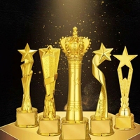Trophée en résine intégrée avec cristal, vente chaude, récompense créative pour employés, compétition sportive, souvenir de réunion annuelle, vente en gros, meilleur prix