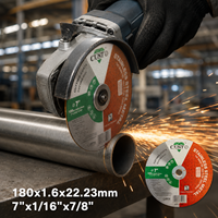 Disque de découpe abrasif 180x1.6x22.23mm pour acier inoxydable, disque de coupe rapide T41 de 7 pouces pour métal