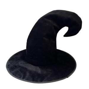 หมวกฮาโลวีนสำหรับงานปาร์ตี้หมวกแม่มดหมวกพ่อมดหมวกแม่มดทรงแหลมสีดำหมวกแม่มดขนาดเล็กโรงงาน - Product Image 2