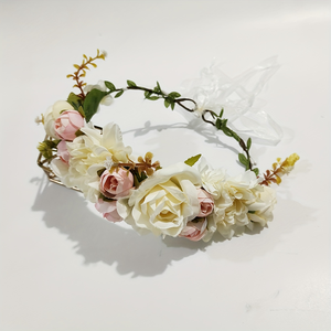 ที่คาดผมดอกไม้ประดิษฐ์ผ้าไหมสุดหรูโรแมนติกสำหรับเจ้าสาว ปรับขนาดได้ เหมาะสำหรับถ่ายภาพงานแต่งงานและงานปาร์ตี้ - Product Image 6