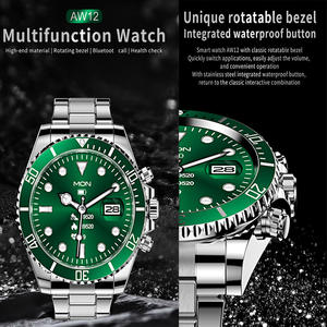 <span class=keywords><strong>Montre</strong></span> intelligente de style business tendance AW12, étanche IP68, multifonctionnelle, <span class=keywords><strong>bracelet</strong></span> en <span class=keywords><strong>acier</strong></span>, écran rond, <span class=keywords><strong>bracelet</strong></span> intelligent de sport pour hommes - Product Image 3