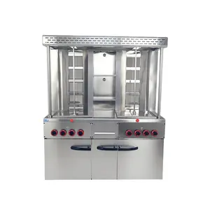 Acht Brenner Gas Automatisch rotierende Döner Kebab Maschine Huhn Shawarma Maschine Kebab Maschine Maquina de Par rilla Shawarma