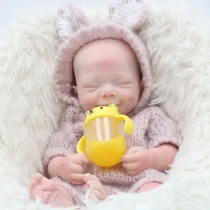 Yeni 16 inç yumuşak silikon yeniden doğmuş bebek simülasyon beyaz embriyo uyku bebek yeniden doğmuş bebek satılık