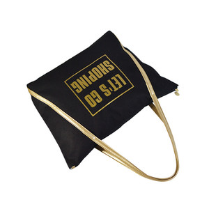 Sac fourre-tout en toile de mode pour les trajets quotidiens sacs à provisions carrés horizontaux en PU avec logo imprimé personnalisé - Product Image 5