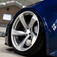 JWYC Nouvelles jantes forgées en alliage d'aluminium à 5 branches argentées de 18 à 22 pouces 5x114.3/120 pour Audi