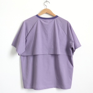 Fabricante BSCI de alta calidad 2025, superventas, estilo de retazos morado claro, camiseta de manga corta sencilla y suelta para mujer - Product Image 6