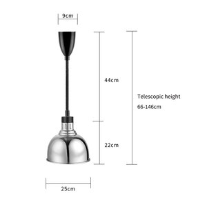Bw19 thép không gỉ thực phẩm ấm áp ánh sáng mặt dây chuyền kính thiên văn ánh sáng mặt dây chuyền hồng ngoại đèn treo thực phẩm sưởi ấm ánh sáng Trần - Product Image 2