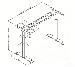Cadre de bureau électrique moderne à double moteur, 3 positions, télescopique, en acier laminé à froid, large plage de <span class=keywords><strong>hauteur</strong></span> réglable, DS002 Pro - Product Image 5
