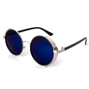 Jamie 3064 Round Sunglasses Metal Frame UV400 Protection Unisex Steampunk Style - Product Image 4