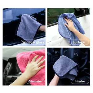 Serviette de séchage en peluche microfibre Offre Spéciale pour l'entretien de la voiture Serviette de lavage de voiture en microfibre à séchage rapide avec de longues piles