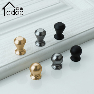 Tcdoc Furniture Handle <b>Knob</b> Aluminum Alloy Round Cabinet Drawer Door Minimalist Durable - Product Image 3