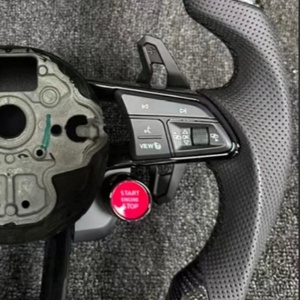 Volant sport en cuir et fibre de carbone à fond plat pour Volkswagen <span class=keywords><strong>Golf</strong></span> 7 75 GTI GTD <span class=keywords><strong>GTE</strong></span> R Polo GTI Tiguan Passat - Product Image 5
