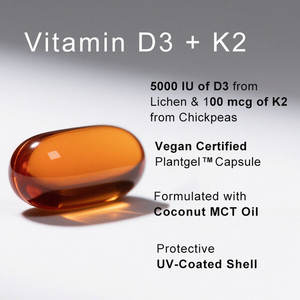 Oem Odm sıcak satış Vegan <span class=keywords><strong>Vitamin</strong></span> <span class=keywords><strong>D3</strong></span> K2 Softgel kapsül 10000iu <span class=keywords><strong>Vitamin</strong></span> Softgels Lichen - Product Image 3