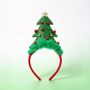Serre-tête de Noël en gros pour enfants, motif personnage, accessoire festif pour cheveux, chapeau souple pour fête de fin d'année - Product Image 3