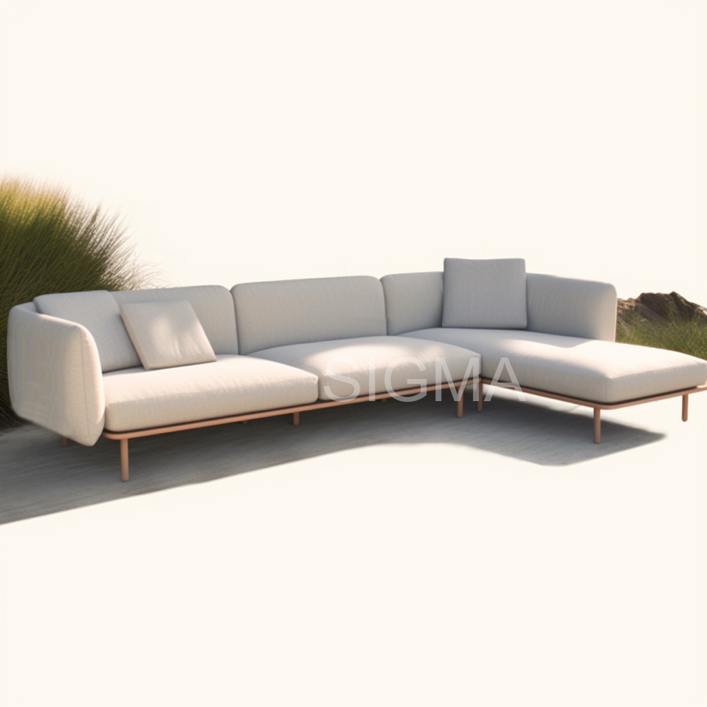 Modern Garden Sofa Set Outdoor Upholstery Outdoor Sofa With Stainless Steel Legs