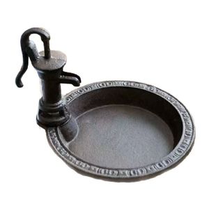 Mangiatoia per Uccelli Decorativa da Giardino, Rotonda, in Ferro Marrone, Stile <span class=keywords><strong>Rustico</strong></span>. - Product Image 5