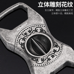 JOFI Cigar <b>Cutter</b> Double Blade 23mm Stainless Steel V Shape Engraved Design Cigar Tool Gift - Product Image 4