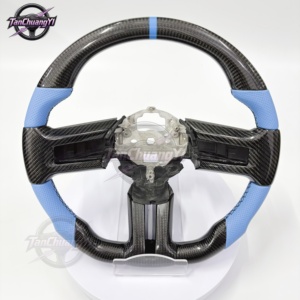 Volante de Coche de Fibra de Carbono y Cuero Perforado en Oferta para GT500 2009-2014 2010-2014 - Product Image 2