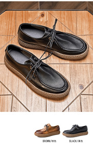 Primavera nuova pelle morbida abiti da lavoro Casual <span class=keywords><strong>scarpe</strong></span> in pelle punta tonda stringate moda tacco piatto <span class=keywords><strong>scarpe</strong></span> da uomo fatte a mano da uomo - Product Image 6
