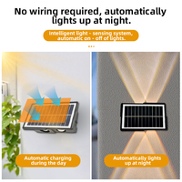 Lampe murale solaire LED RGB étanche IP65 pour extérieur, jardin, cour, 4 modes de luminosité, pour clôture de jardin, usage résidentiel et commercial