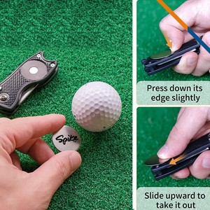 Outil de réparation de divots de golf en métal personnalisé avec aimant et marqueur de balle - Design créatif pour cadeaux de bienvenue - Product Image 4