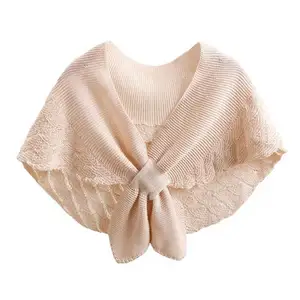 Summer New Fishtail Small Shawl Socialite Wind Spring and Summer Neck Protection Foreign Style Knitted Satin and Silk