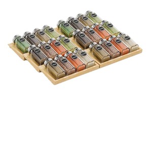 <b>Spice</b> <b>Jar</b> Storage Rack With Labels 48 <b>Jars</b> Wooden Organizer For Kitchen Counter Use - Product Image 5