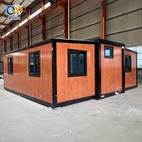 Maison conteneur extensible 20, 30, 40 pieds, 2 chambres, cuisine, double ailes, ensemble complet pour pays européens, panneaux sandwich en bois et acier
