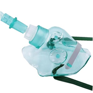 Disposable Oxygen Mask For Adult And Child Large S Small L Teal Blue Silicone Rubber Medical Grade With Tube And Strap - Product Image 2