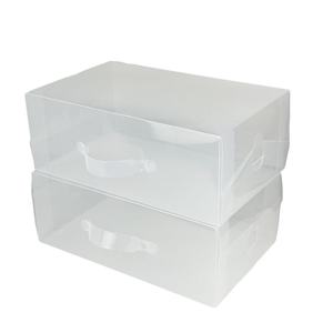 Boîte à chaussures anti-poussière de stockage en plastique de type pliant - Product Image 1