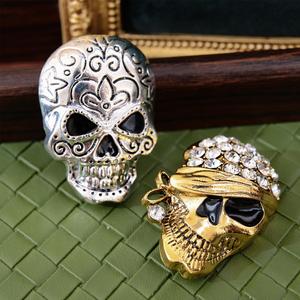 Fashion Motorcycle Biker Brooches Halloween Skull <b>Pin</b> Punk Skeleton <b>Badge</b> Gothic Brooch for Jewelry Accessory Gifts Wholesale - Product Image 3