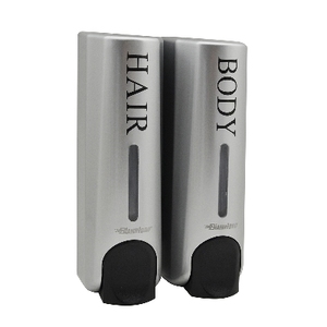 Dispensador de Jabón Líquido Doble de Pared, 0.35 L x 2, Altura 215 mm, para Cabello y Cuerpo - Product Image 1