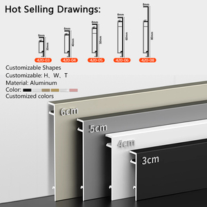 Rodapié de Aleación de Aluminio de Diseño Moderno <span class=keywords><strong>con</strong></span> Luz LED para Iluminación de Suelos de Hotel y Decoración del Hogar, Venta al por Mayor de Fábrica - Product Image 5