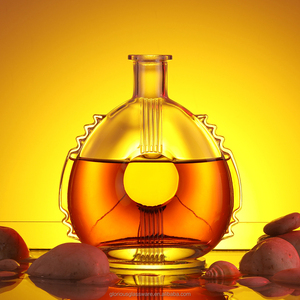 Bouteille en verre cristallin sans plomb haut de gamme, forme goutte concave, pour spiritueux (Whisky, Brandy, XO, Vodka, <span class=keywords><strong>Tequila</strong></span>). - Product Image 6