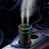 Humidificateur ultrasonique portable USB à double pulvérisation avec rythme musical, éclairage LED intelligent, capacité de 300 ml, stérilisation ultrasonique, brume fraîche