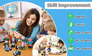 儿童教育玩具磁性机器人，磁性积木套装堆叠机器人构建套件玩具 - Product Image 5