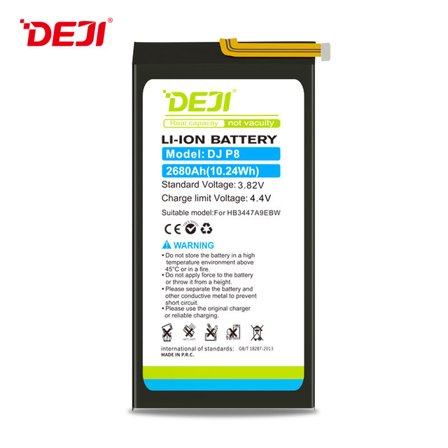 DEJI Full Capacity Standard UKCA PSE KC RoHS Certified Replacement Batteries for Huawei P8 HB3447A9EBW