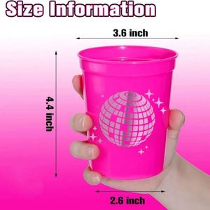 Gobelets réutilisables de 16 oz pour soirées disco – Amusants et élégants, portables, imprimés en sérigraphie, en plastique promotionnel pour événements - Product Image 2
