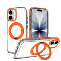 Étui de téléphone magnétique multifonction en métal avec support rotatif, antichoc et anti-chute pour iPhone 17
