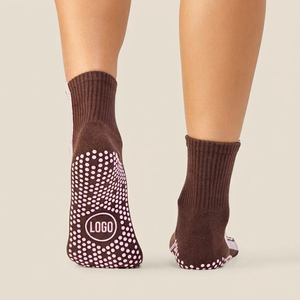 Customizable Logo Non-Slip <b>Socks</b> With Dot <b>Grip</b> And Color Block Design For Women Ankle Length Anti-Slip Floor <b>Socks</b> - Product Image 2