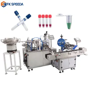 Automatic small volumetric liquid vacuum bottle sterile test tube Rotary Bottle Filling And Capping Machine