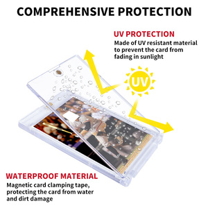 100PT Sport Kpop Star Magnetic <span class=keywords><strong>Top</strong></span> <span class=keywords><strong>Loader</strong></span> Pelindung Kartu Plastik Keras Transparan untuk Kartu Permainan Baseball Koleksi - Product Image 4