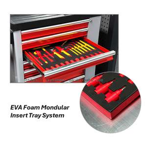 Ensemble d'outils d'électricien de 107 pièces, isolé 1000V, certifié GS, avec plateau en mousse EVA à 5 tiroirs, kit de clés à douilles pour travaux électriques et automobiles - Product Image 1