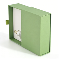 Boîte cadeau élégante en papier rigide blanc laminé mat, matériaux recyclés pour l'emballage de parfums et de cosmétiques, tiroir coulissant