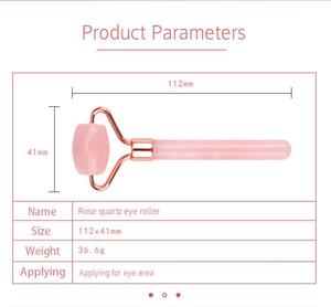 Rodillo Facial de Cuarzo Rosa Natural, Mini, Portátil, de Alta Calidad y Duradero, para Masaje Facial y Ocular, Herramienta Gua Sha Adelgazante - Product Image 2