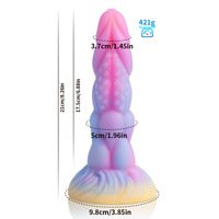 Nouveaux Dildos Anaux en Silicone Lumineux Monstre Alien avec Ventouse, Dildo Monstre Dragon Réaliste, Plug Anal pour Hommes et Femmes