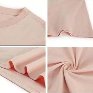 Camisetas de manga corta ajustadas antiarrugas transpirables de algodón 100% ecológicas de punto informales para mujer OEM - Product Image 6