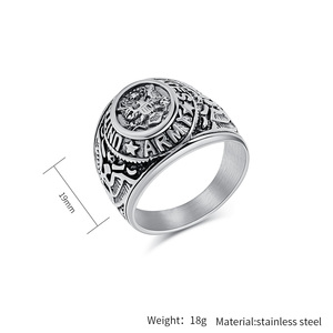 Anillos de Acero Inoxidable con Emblema de Águila Calva de EE. UU., <span class=keywords><strong>Condor</strong></span> del Cuerpo de Marines, Joyería de Moda para Hombre, Anillos de Boda y Compromiso - Product Image 5